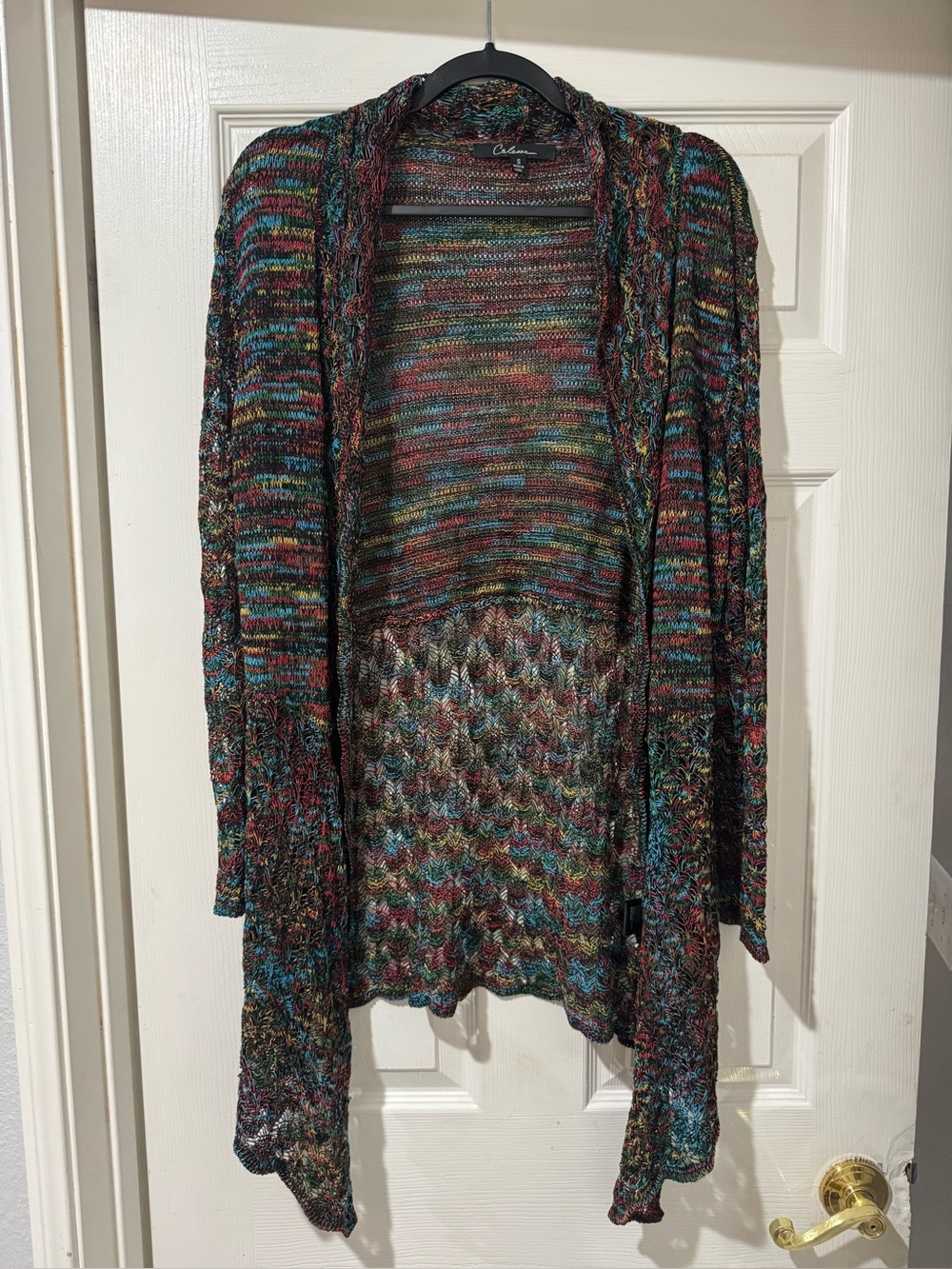 Calessa multicolor lightweight sweater. NWOT small
100% polyester.